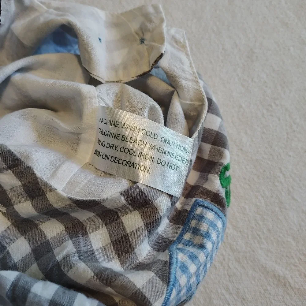 Lil Cactus Boys My First Easter Gingham Jon Jon Outfit Size 3-6 Months EUC - Picture 5 of 5